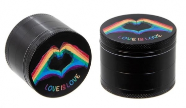 CNC Aluminium Grinder Pollinator 4-part ø 50mm 37mm hoch "Pride - Love is Love"